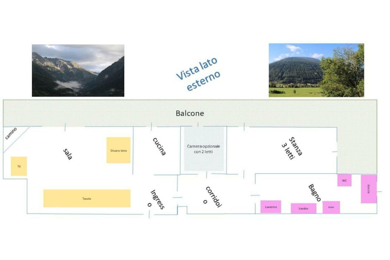Grande Casa Di Famiglia Lägenhet Temù Exteriör bild